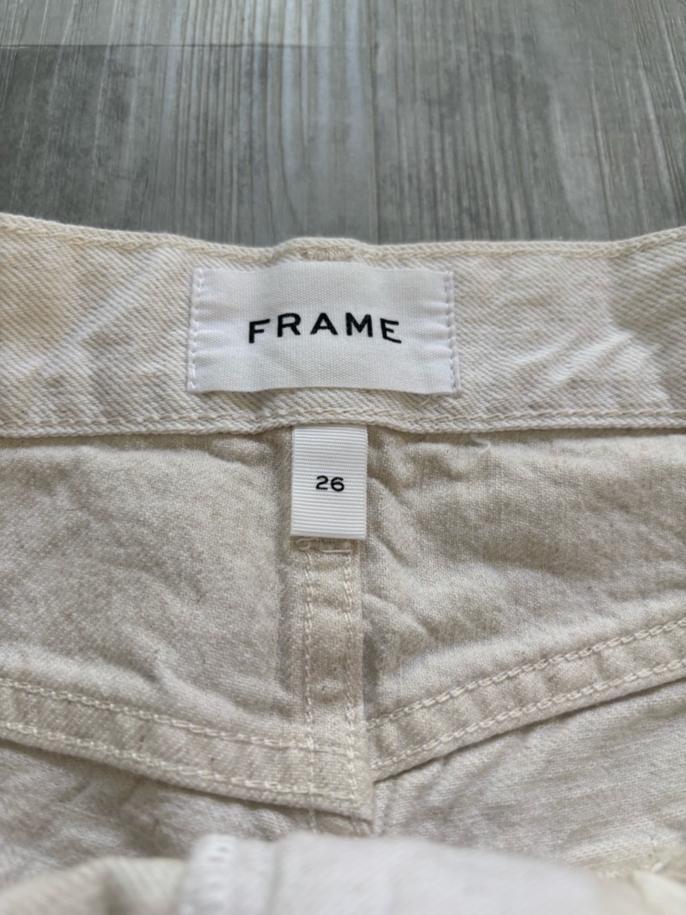 Frame Denim White Distressed Jean Shorts - Picture 2 of 6
